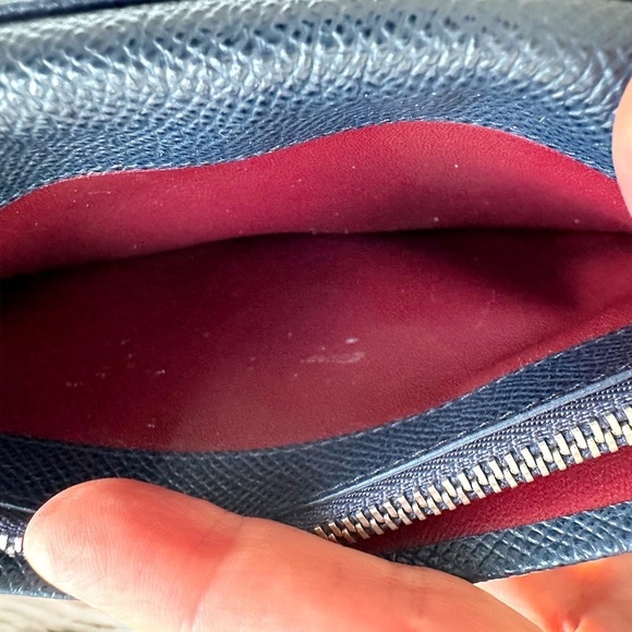 Bulgari Bvlgari B Zero 1 Blue Pebbled Bifold Long Wallet EXCELLENT - Picture 9 of 11